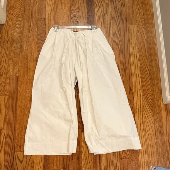 Free People ultra Wide leg White Pants size medium - Picture 1 of 4
